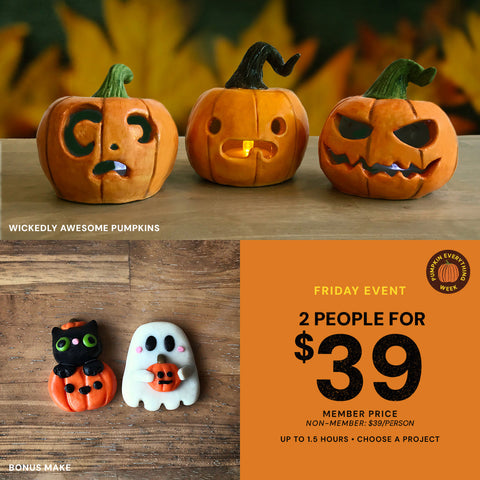 Friday Oct 16th | Clay Pumpkin Carving Event